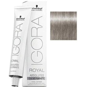 تصویر رنگ موی ایگورا رویال ابسولوت نقره‌ای سفید 60 میلی‌لیتر برند schwarzkopf Igora Royal Absolutes Hair Color Silver White 60ml