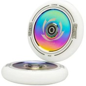 تصویر چرخ اسکوتر 120میلی متری رنگین کمانی جنس الومنیومی (پس کرایه) 