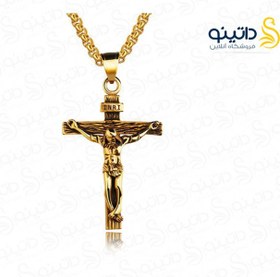 تصویر گردنبند مردانه طرح صلیب عیسی مسیح 