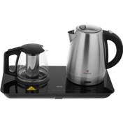 تصویر چای ساز مباشی مدل ME-TM301SG ظرفیت ۲ لیتر با کتری استیل 