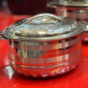 تصویر ظرف گرم نگهدارنده غذای تمام استیل درب پیجی دوجداره هندی 