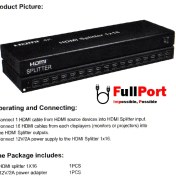 تصویر اسپلیتر 16 پورت HDMI ورژن 1.4 وی نت مدل V-SPHD1416 V-NET V-SPHD1416 HDMI Splitter V1.4 16 Port