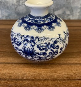 تصویر گلدان قلم آبی چینی 