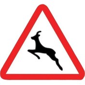 تصویر تابلو عبور حیوانات وحشی 