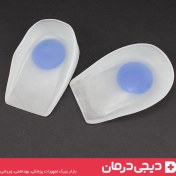 تصویر پد خار پاشنه سیلیکونی HM Silicon Heel سایز L کفی خار پاشنه ژله ای 