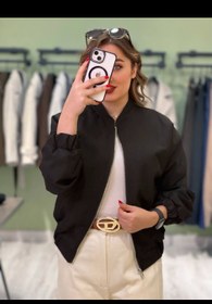 تصویر بامبر جکت کتان 