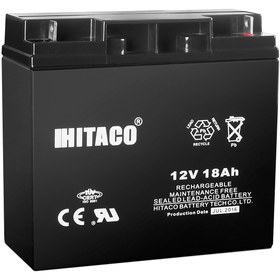 تصویر باتری یو پی اس 12 ولت 18 آمپر هیتاکو ا Hitaco HRT 12V 18A VRLA Battery Hitaco HRT 12V 18A VRLA Battery