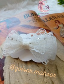 تصویر گلسر توری سبک - رنگ سفید 