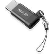 تصویر مبدل Micro USB به Type-C یسیدو مدل GS04 ا Yesido GS04 Micro USB to Type C Adapter Yesido GS04 Micro USB to Type C Adapter