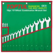 تصویر مجموعه 16 عددی آچار یکسر تخت یکسر رینگ تاپ تول مدل GAAA1604 