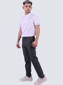 تصویر شلوار راحتی کشی معمولی و راحت برای کار در رنگ خاکستری برند selected Plain Comfort Stretch Regular Casual Business Pant in Grey