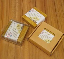تصویر صابون گل ختمی Alcea handmade soap