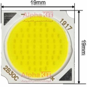 تصویر ال ای دی COB ۳۰ وات سایز ۱۹*۱۹ میلی‌متر 