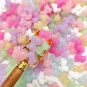 تصویر مهره رنگی شفاف پاستیلی خرس کوچک (100گرم)(عمده و جزئی) 