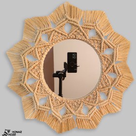 تصویر آينه بوهو مدل دایانا |macrame mirror a06 