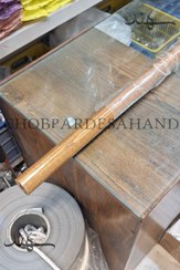 تصویر چوب پرده چوبی(رنگ عسلی)ومتعلقات 