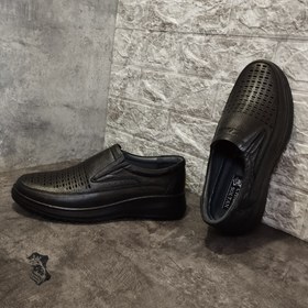 تصویر کفش طبی مردانه تمام چرم تبریز مدل M102 