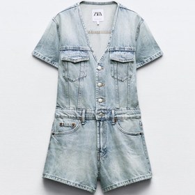 تصویر اورال DENIM TRF PLAYSUIT برند زارا 