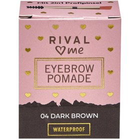 تصویر آرایش چشم فروشگاه روسمن ( ROSSMANN ) Rival Loves Me Eyebrow Pomade Waterproof No: 04 Brown Dark 1 عدد – کدمحصول 124449 
