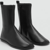 تصویر بوت چرمی با سر پهن | MANGO | 873791198 | اورجینال 