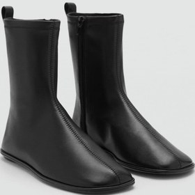 تصویر بوت چرمی با سر پهن | MANGO | 873791198 | اورجینال 