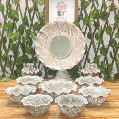 تصویر هفت سین پتینه سفالی – قهوه ای 