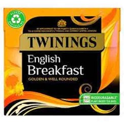 تصویر چای کیسه ای کانادایی توینینگز Twinings English Breakfast Tea Bag مناسب صبحانه 80 عددی 