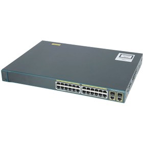 تصویر سوئیچ سیسکو مدل WS-C2960 + 24PC-L استوک Cisco WS-C2960 Plus 24PC-L 24Port PoE Switch Stock