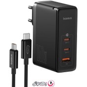 تصویر شارژر دیواری باسئوس مدل GaN5 Pro ظرفیت ۱۶۰ وات با ۳ پورت 