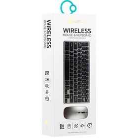 تصویر ست کیبورد و موس بی سیم کوتتسی Coteetci wireless keyboard and mouse set 84006 