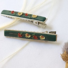 تصویر گیره مو گلدار 