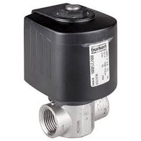 تصویر شیر برقی سوزنی 3/8 بورکت استیل آلمان 6027 Solenoid Valve NPT 3/8” NC Stainless steel burkert 