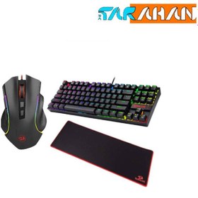 تصویر ماوس، کیبورد و پدماوس ردراگون مدل S116 redragon s116 keyboard mouse mousepad