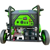 تصویر موتور برق تکفار بنزینی GREEN POWER گرین پاور ۹.۵ کیلووات مدل GR11500-E2 استارتی، هندلی، ریموت 