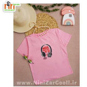 تصویر تیشرت تک هدفون زرد 