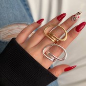 تصویر انگشتر زنانه فشن طلایی 