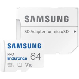 تصویر کارت حافظه SAMSUNG PRO ENDURANCE MICROSDXC UHS-I V10 ظرفیت 64 گیگابایت 