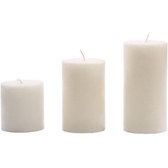 تصویر خرید شمع استوانه ای 3 تایی 