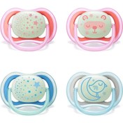 تصویر پستانک 2 عددی 0 تا 6 ماه ساده Ultra Air اونت Avent Baby pacifier code:244/21