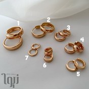 تصویر گوشواره حلقه‌ای ساده ژوپینگ کد 132 