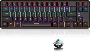 تصویر کیبورد مکانیکی دوحالته Ajazz K680T RGB مشکی، مخصوص تایپ و گیمینگ | آمازونیکس 