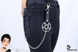 تصویر زنجیر شلوار تک لاین ستاره بزرگ گوتیک آیتمی بی نظیر، هارمونیک و زیبا