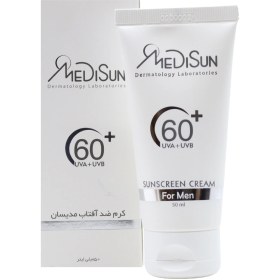 تصویر کرم ضد آفتاب SPF60+ مدیسان مناسب آقایان 50 میلی لیتری Medisun SPF60+ Sunscreen Cream For Men 50 ml