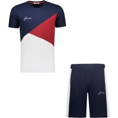 تصویر ست تیشرت و شلوارک مردانه مادر مدل Triangle 