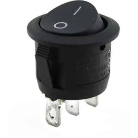 تصویر کلید راکر گرد بدون چراغ کوچک 