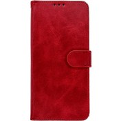 تصویر کیف کلاسوری چرمی مدل شیائومی پوکو Xiaomi Poco X6 Pro) X6 Pro) - قرمز Book Cover XIAOMI Poco X6 Pro