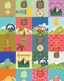 تصویر دانلود مجموعه 100 وکتور کوهنوردی و کمپینگ Hiking – campingIllustrations Pack 