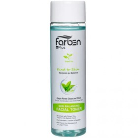 تصویر تونر پاک کننده پوست چرب و مختلط چای سبز فاربن حجم 200 میلی لیتر Farben Grean Tea Toner for Oily Skin 200 ml