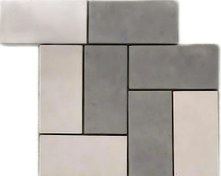 تصویر موزائیک پلیمری طرح آجری سایز ۱۰*۲۰ طوسی زغالی مشکی 