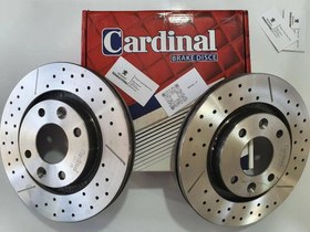 تصویر دیسک ترمز خنک شونده چرخ عقب کاردینال مناسب برای سمند ، دنا و ELX Cardinal brake disc Suitable for samand & Dena